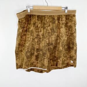VRST Grunge Tie Dye Brown 7” Velocity Run Shorts Training Active Mens Size XXL